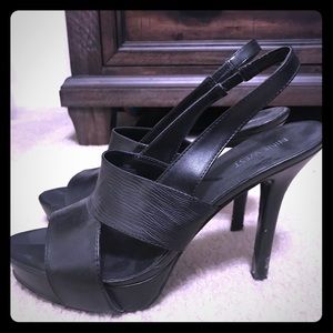 Nine West sling backs black heels